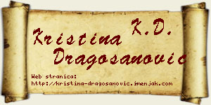 Kristina Dragošanović vizit kartica